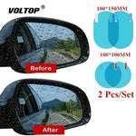 2Pcs/set Rainproof Car Accessories Car Mirror Window Clear Film Membrane Anti Fog Anti-glare Waterproof Sticker Driving Safety