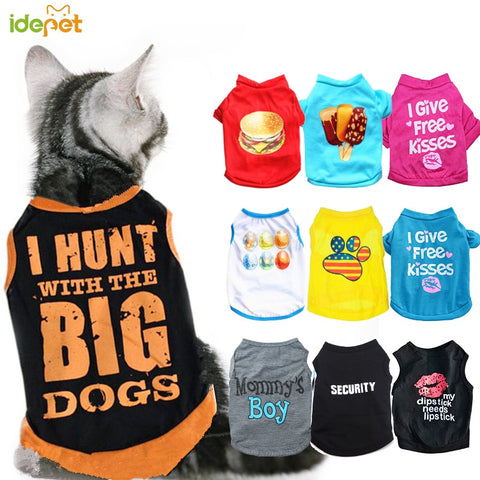 Summer Pet Cat Clothes for Cat Clothing Pet Clothes for Cats Coat Jacket Clothing for Cats Cool Kitty Costume Pet Products 48A1