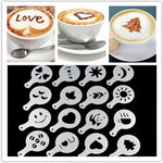 16Pcs/Set Fancy Coffee Printing Template Kitchen Tools Kitchenware Coffee Spray Template Kitchen Gadgets Kitchen Accessories. Q